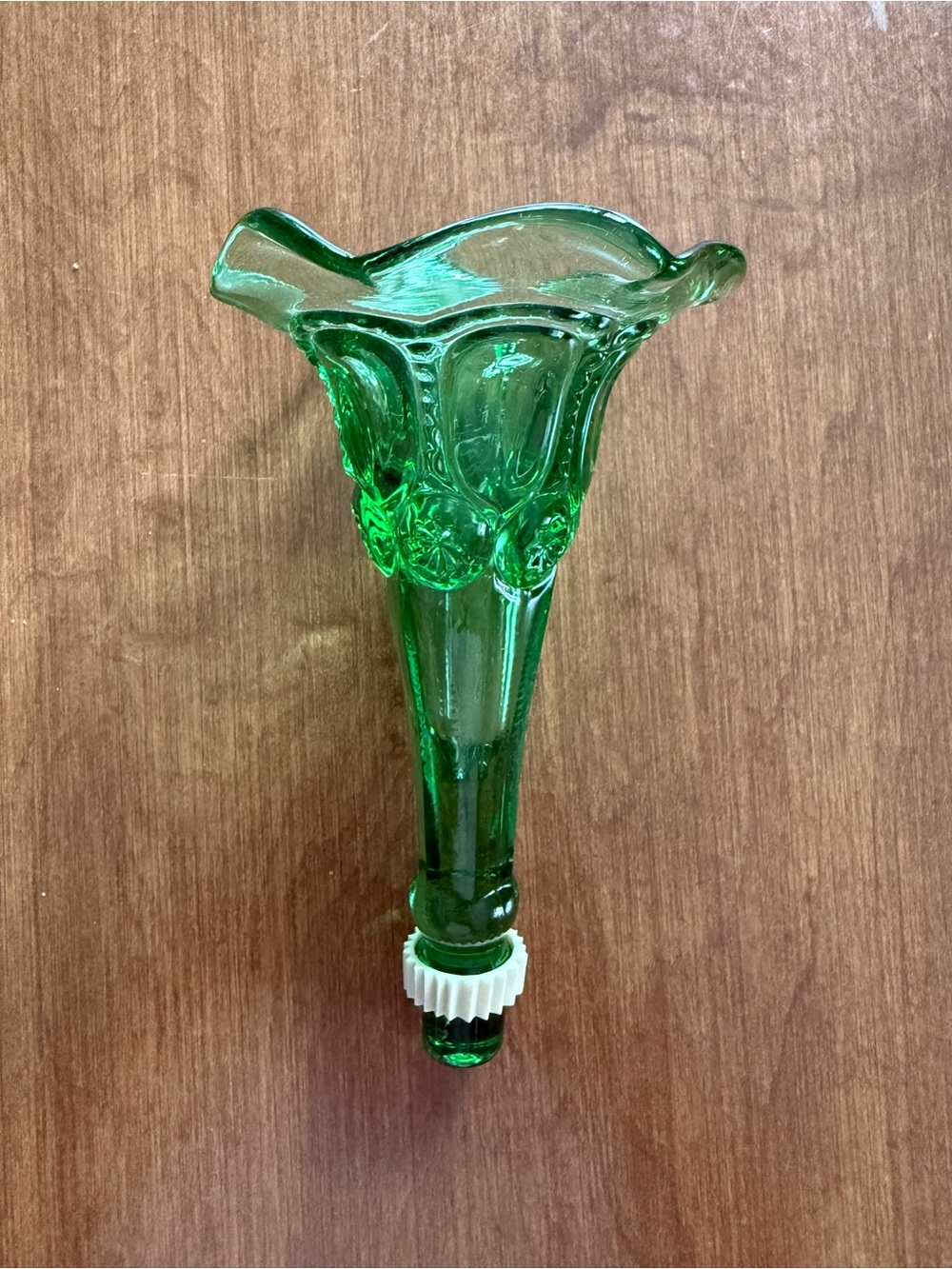 Moon and Stars Green horn for single epergne - horn only